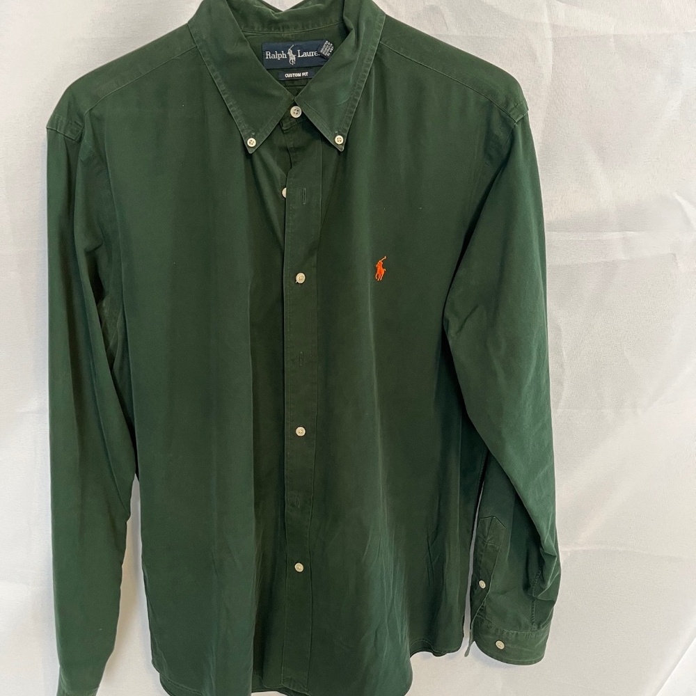 Mens Ralph Lauren Polo - Hunter Green - Button Down Shirt - Size XL